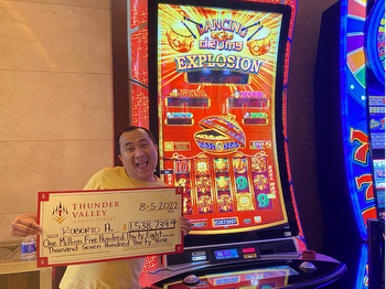 Thunder Valley Casino Resort announces Roberto Arcueno as winner of million-dollar jackpot