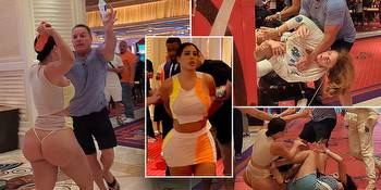 Wild brawl of scantily clad women breaks out at luxe Las Vegas casino: video