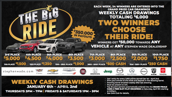 Win $50K toward your dream car: Eureka Casino Resort partners with Stephen Wade dealerships for The Big Ride