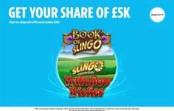 Win a share of £5,000 with Sun Bingo's Rainbow Riches Slingo