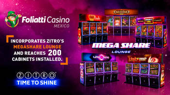 Zitro deploys its Megashare progressive jackpot system and cabinets at Mexico's Foliatti Casinos