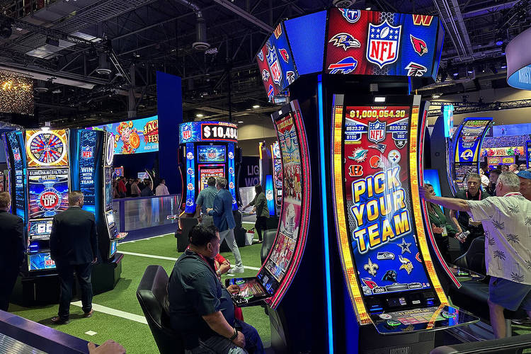 Aristocrat Gaming displays full roster of NFL-themed slot machines at G2E