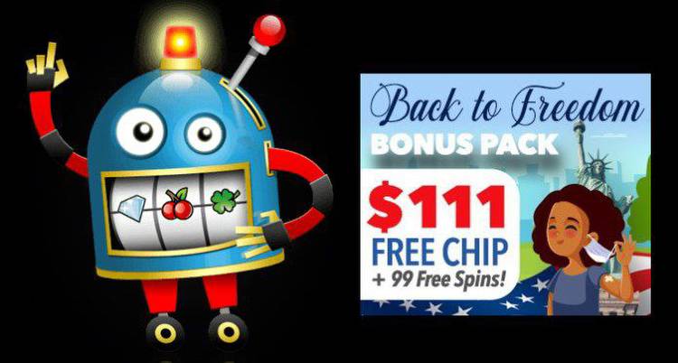 Back to Freedom Bonus Pack worth $111 Free Chip and 99 Free Spins