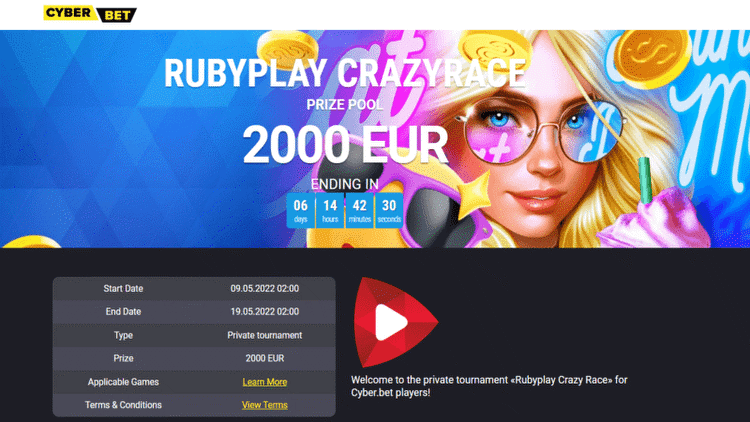 Cyber.Bet’s Rubyplay Crazy Race Promo: Win A Share Of €2,000