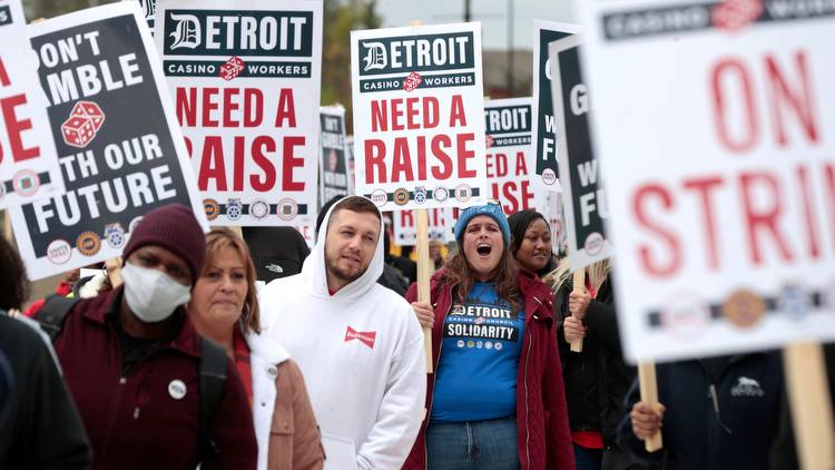 Detroit casino workers go on strike; unions seek better wages, benefits