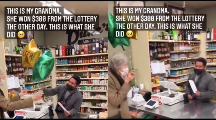 Elderly Lady Wins the Lottery and Keeps Promise to Man Who Sold Her the Ticket