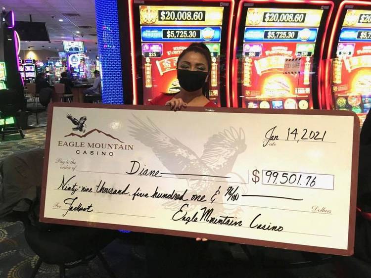 Fist major jackpot winner of the year at Eagle Mountain