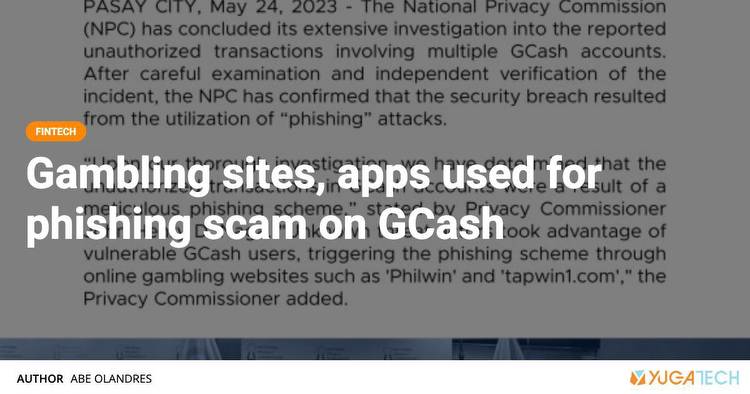 Gambling sites, apps used for phishing scam on GCash