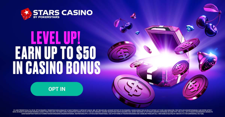 Get Up to $50 in Bonus Funds via Stars Casino's Level Up Promo