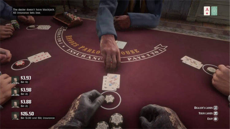 How to play blackjack in Red Dead Redemption 2