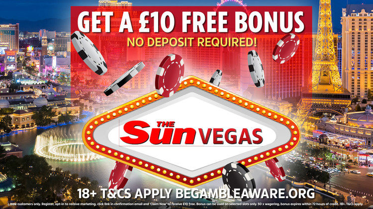 Join Sun Vegas this March and you'll get a FREE £10 bonus to play with