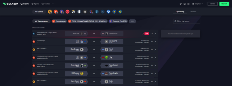 Luckbox Launches Online Casino on Their Esports Betting Platform