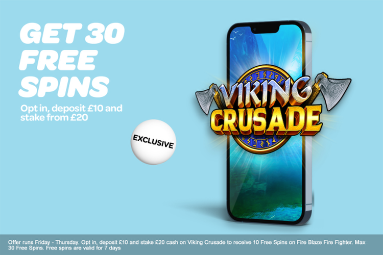 Play Sun Bingo’s new and exclusive slot Viking Crusade to win free spins