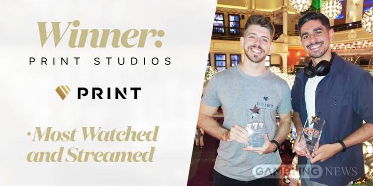 Print Studios Wins GamblingNews Awards Most Streamed & Watched Tier 3 Slot for June