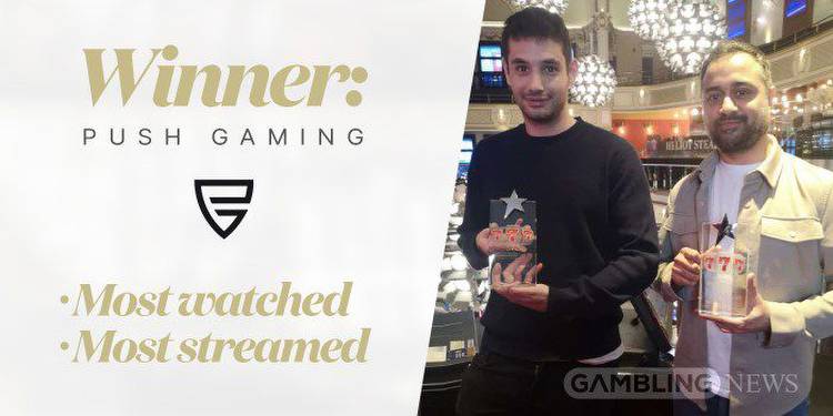 Push Gaming Wins Most Watched & Most Streamed Slot Award for February in Tier 2 Category