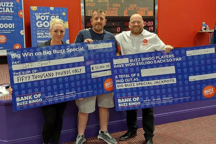 South Shields bingo fan wins £50,000 at Buzz Bingo in the Denmark Centre