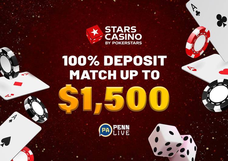 Stars Casino promo PA: 100% deposit match up to $1,500