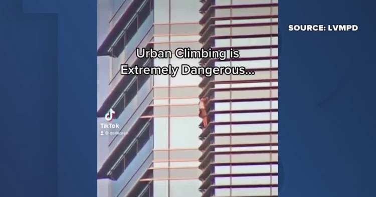 Urban climber arrested by Las Vegas police during climb