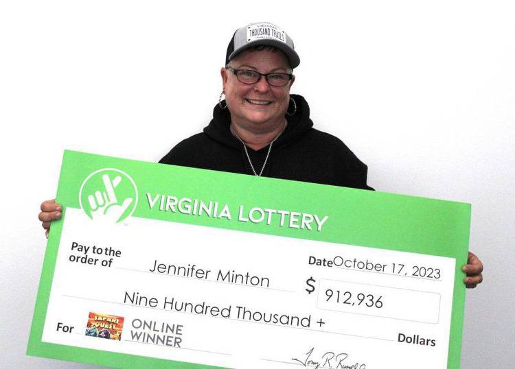 Jennifer Minton won a $912,936 jackpot from a Virginia Lottery online game just one week after winning $50,000 from the same game. Photo courtesy of the Virginia Lottery