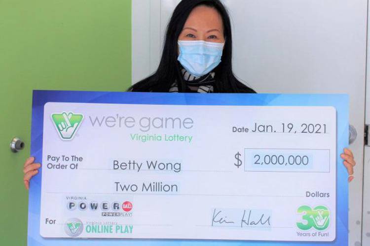 Betty Wong, of McLean, Va., said she accidentally bought 50 quick-pick tickets for a single Powerball drawing and ended up winning $2 million. Photo courtesy of the Virginia Lottery