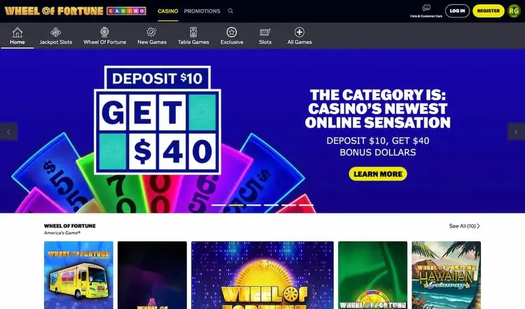 Wheel of Fortune Casino Review Homepage